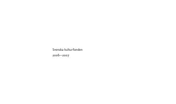 Svenska kulturfonden 2006—2007