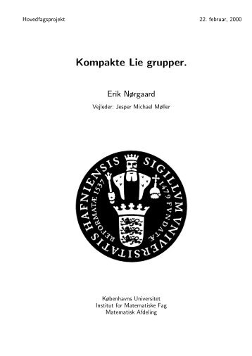 Kompakte Lie grupper. - LocoLomo.Org