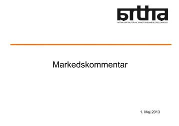Markedskommentar - Artha Kapitalforvaltning