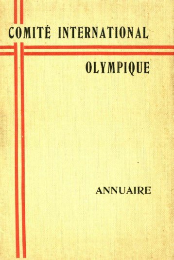 Charte Olympique 1911 - Annuaire - International Olympic Committee