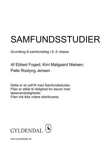 SAMFUNDSSTUDIER - Syntetisk tale