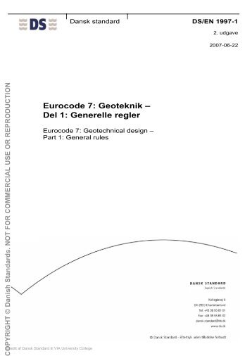 Eurocode 7: Geoteknik – Del 1: Generelle regler