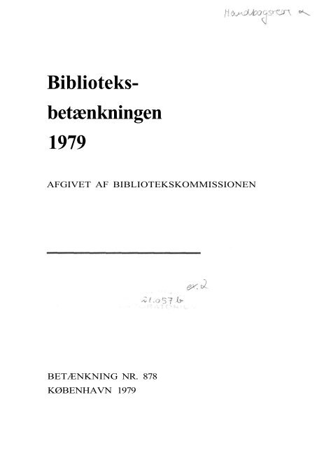 Biblioteks- betænkningen 1979