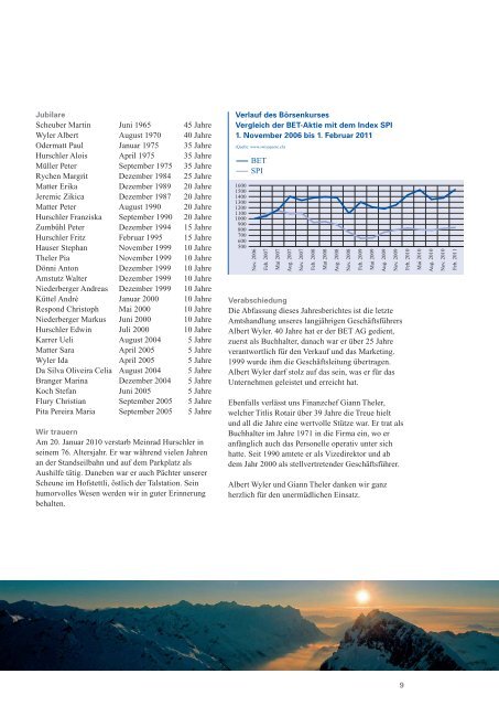 Geschäftsbericht 2009/2010 - Titlis