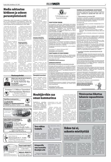 Media suhtautuu kirkkoon ja uskoon perusmyönteisesti ...