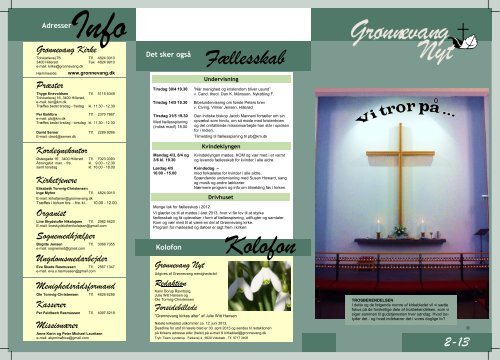 Kirkeblad nr. 1 2013 - Grønnevang Kirke