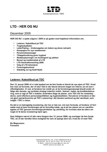 LTD - HER OG NU - Lederforeningen i TDC