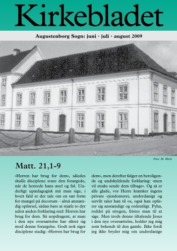 Matt. 21,1-9 - augustenborgkirke