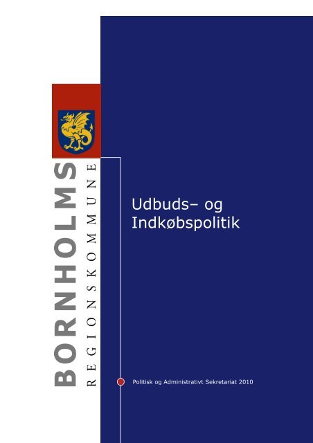 Udbuds– og Indkøbspolitik - Bornholms Regionskommune