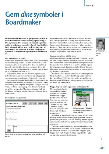 Gem dinesymboler i Boardmaker