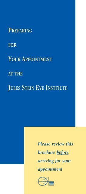 Preparing for Your Appointment - Jules Stein Eye Institute