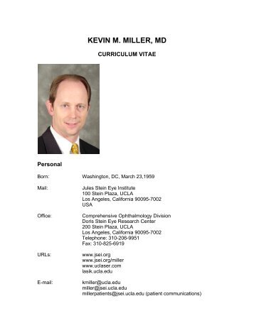 C.V. of Kevin M. Miller, MD, 2-20-12 - Jules Stein Eye Institute