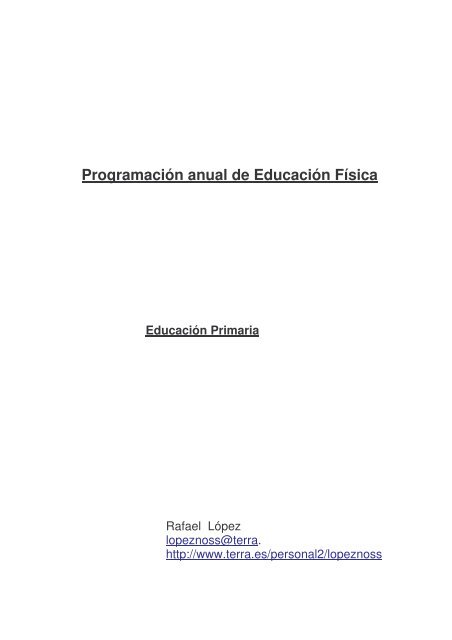 Programación anual de Educación Física Educación Primaria