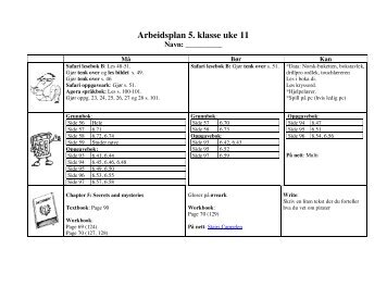 Arbeidsplan 4