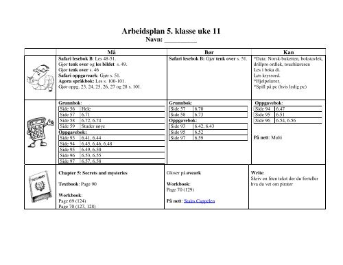 Arbeidsplan 4