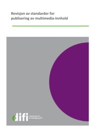 Revisjon av standarder for multimediainnhold v0-8