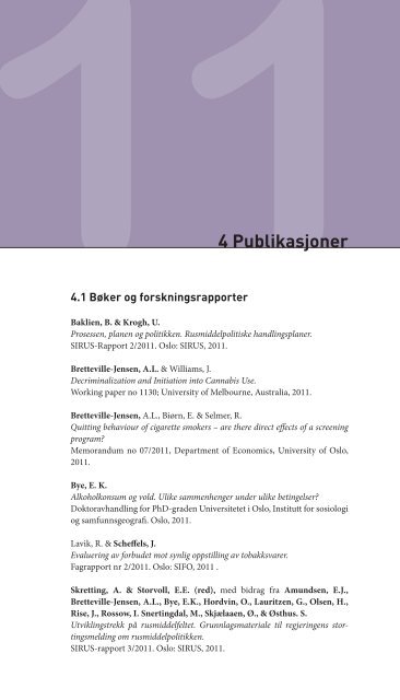 Årsmelding 2011 (PDF) - Sirus