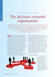 The decision-oriented organisation - Tata group