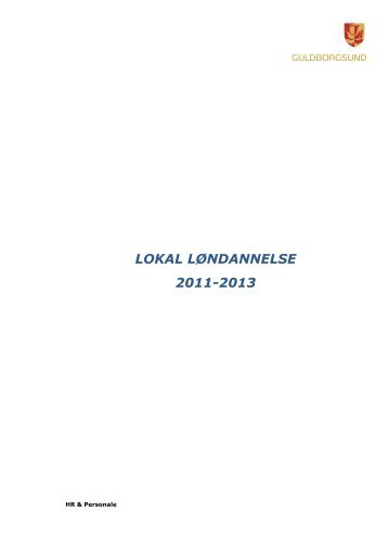 LOKAL LØNDANNELSE 2011-2013 - Guldborgsund Kommune