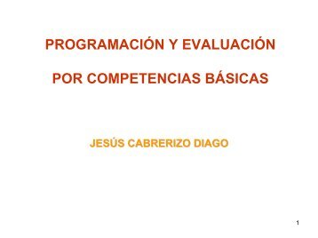 Programación y evaluación por competencias básicas - Plataforma ...