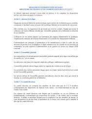 RÈGLEMENT INTÉRIEUR TYPE DE LIGUE ORGANISME DE ...