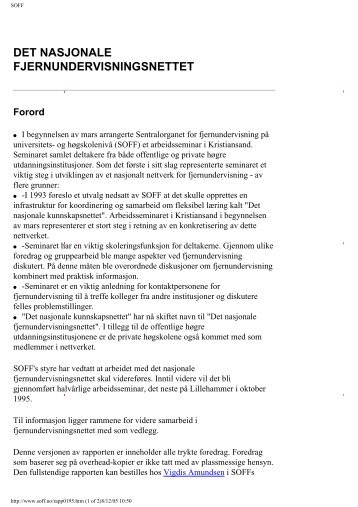 Rapport1-1995 - Norgesuniversitetet