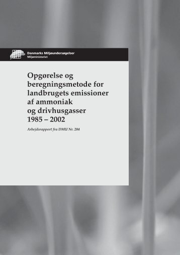 Opgørelse og beregningsmetode for landbrugets ... - Sickpigs.dk