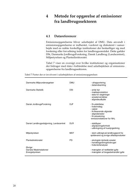 Opgørelse og beregningsmetode for landbrugets ... - Sickpigs.dk