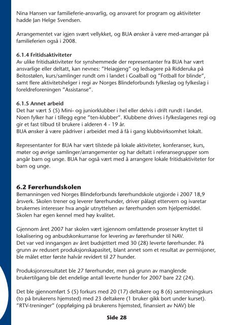 Årsmelding for 2007 - Norges Blindeforbund