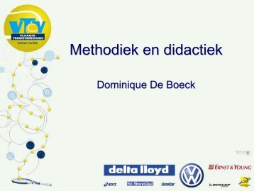 Methodiek en didactiek - Vtv