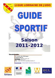 GUIDE SPORTIF 2011-2012-rectifié - Ligue lorraine de judo - 123asso