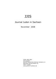 Journal Juden in Sachsen - Ausgabe vom November 2008