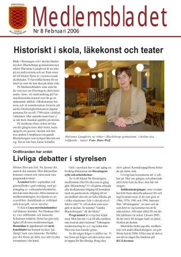 Historiskt i skola, läkekonst och teater - Föreningen Gamla ...