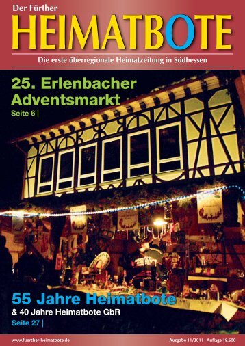 25. Erlenbacher Adventsmarkt Fr 55 Jahre Heimatbote - frther ...