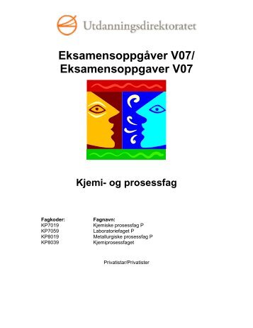 Eksamensoppgaver V07 - Udir.no