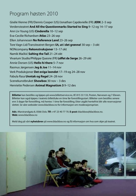 Program høsten 2010 - Black Box Teater