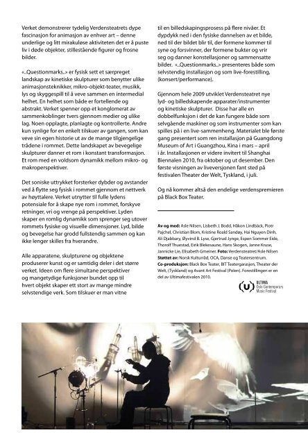 Program høsten 2010 - Black Box Teater
