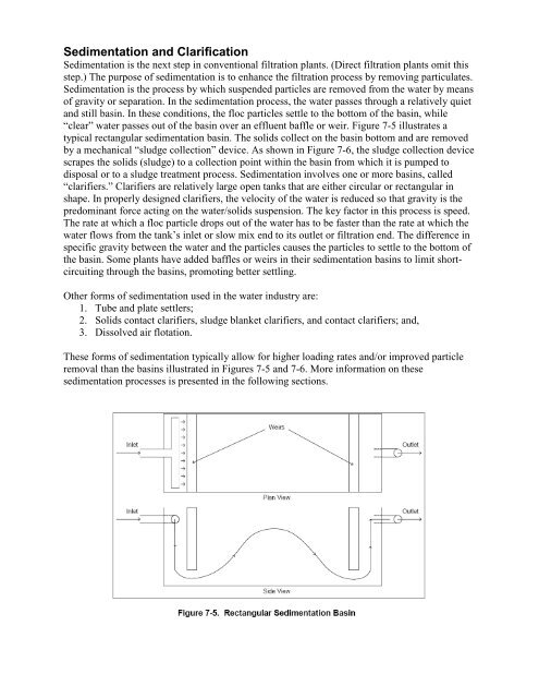 Sedimentation and Clarification - Public Health