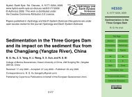 Sedimentation in the Three Gorges Dam - hessd