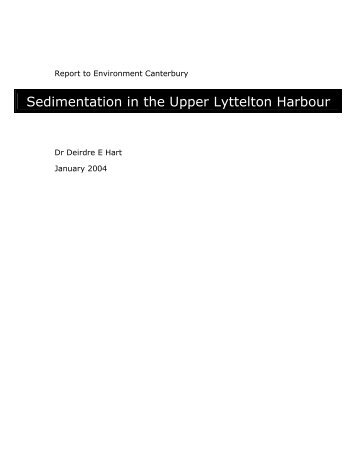 Sedimentation in the Upper Lyttelton Harbour - Environment ...