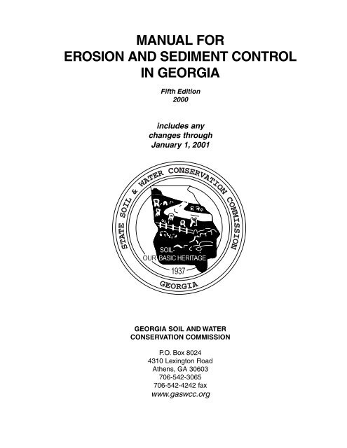 GREEN BOOK - Georgia Soil and Water Conservation Commission