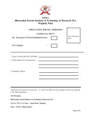 Bhivarabai Sawant Institute of Technology & Research (W ... - JSPM