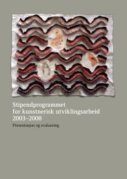 Stipendprogrammet for kunstnerisk utviklingsarbeid 2003–2008