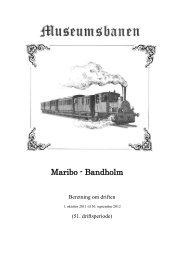 Øvrigt - Museumsbanen Maribo-Bandholm