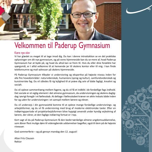 PADERUP GYMNASIUM FRA A-Å