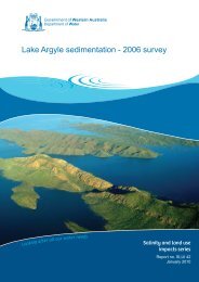 Lake Argyle sedimentation - 2006 survey - Department of Water