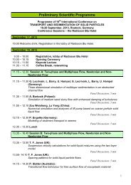 preliminary conference programme