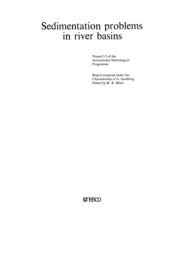 Sedimentation problems in river basins; Studies and reports in ...