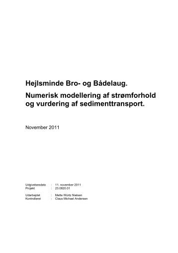 Hejlsminde Bro- og Bådelaug. Numerisk ... - Hejlsminde havn