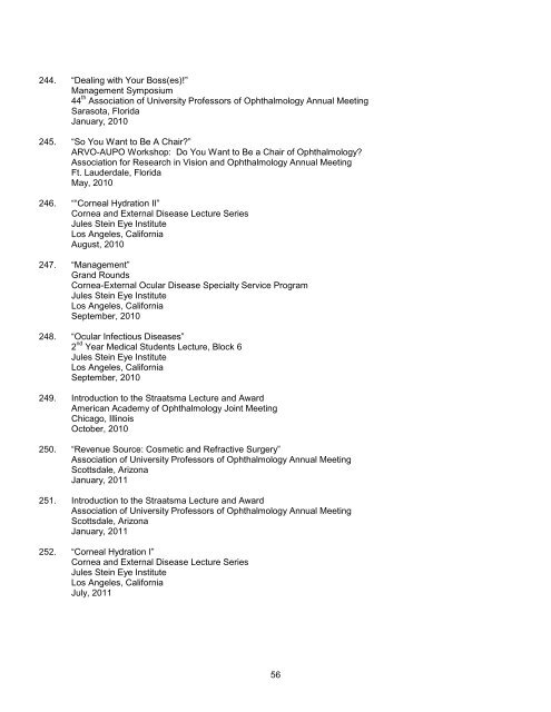 CURRICULUM VITAE - Jules Stein Eye Institute